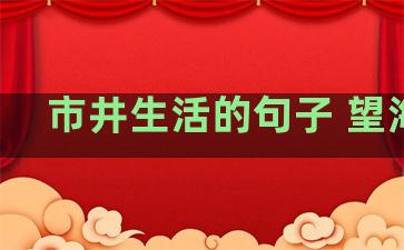 市井生活的句子 望海潮